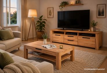 TV Kommode / Lowboard Kernbuche massiv geölt
